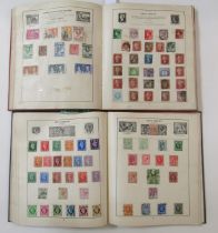 World stamps: Four small albums of mint and used issues; definitives, commemoratives, air,