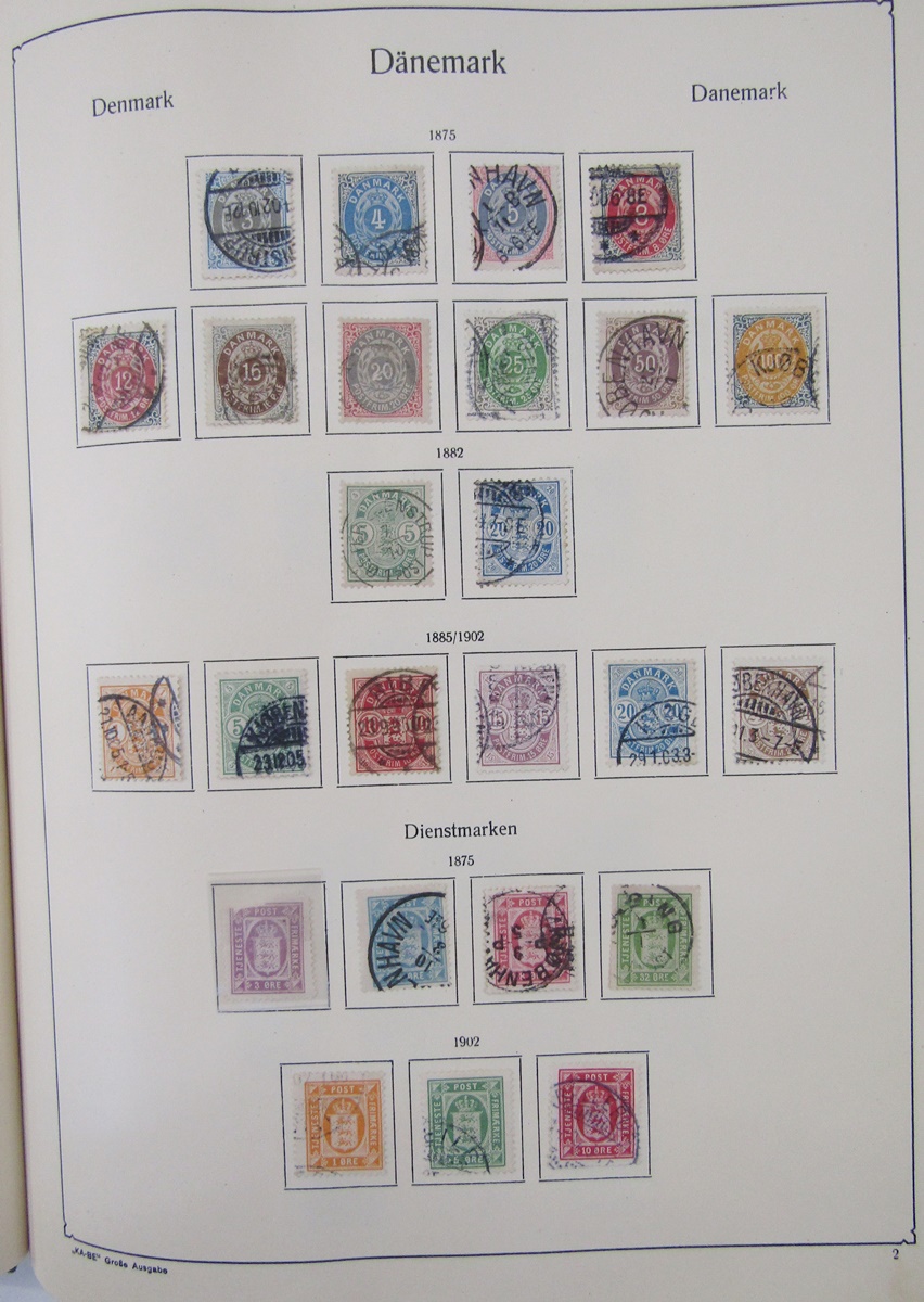 Stamps of Denmark: Green album and large stock-book of definitives, commemoratives, official, - Image 2 of 15