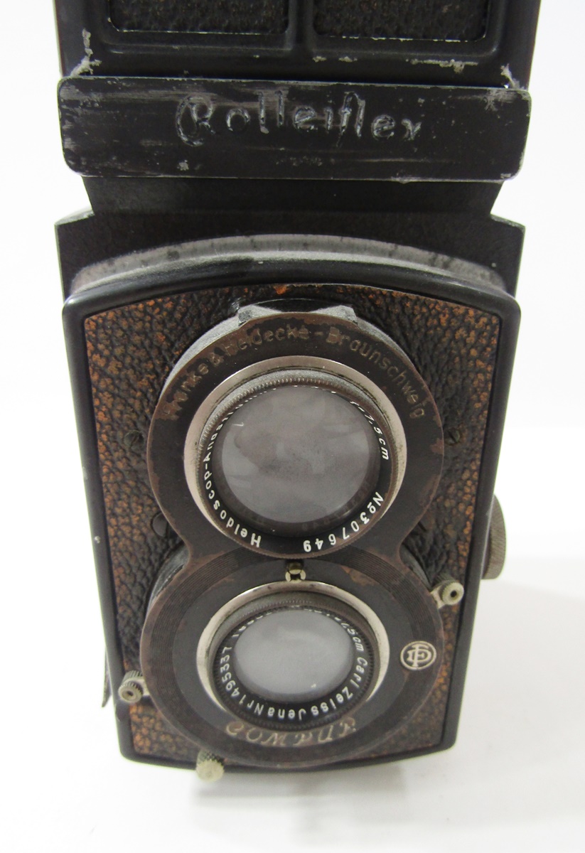 Franke & Heidecke Braunschweig Rolleiflex Compur TLR camera, Carl Zeiss Jena nr 1495337 lens, - Image 2 of 7