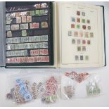Stamps of Denmark: Green album and large stock-book of definitives, commemoratives, official,