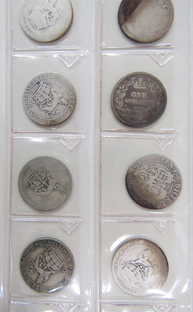 Collectors folder of English coinage, sixpences including William III 1697, William and Mary 4d - Image 4 of 15