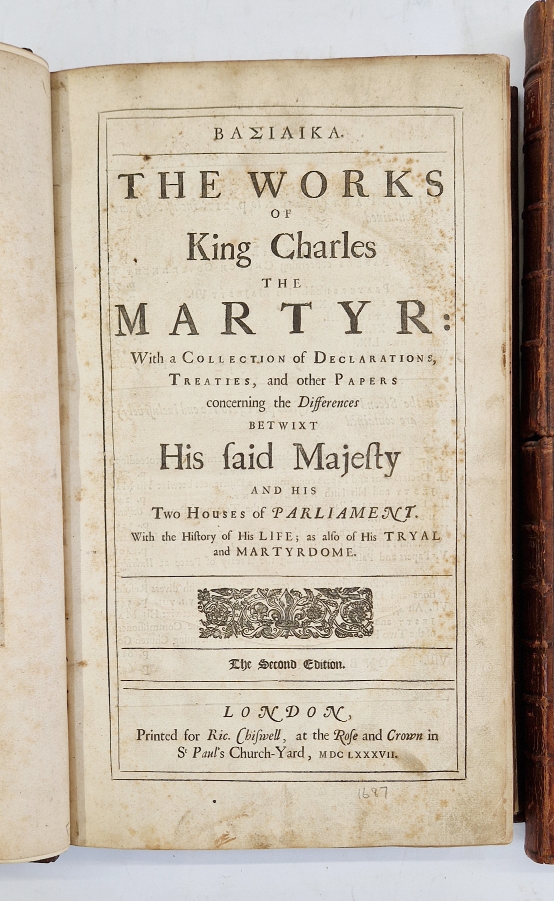 "The Works of King Charles The Martyr: with Collections of Declarations, Treaties and other Papers - Image 3 of 6