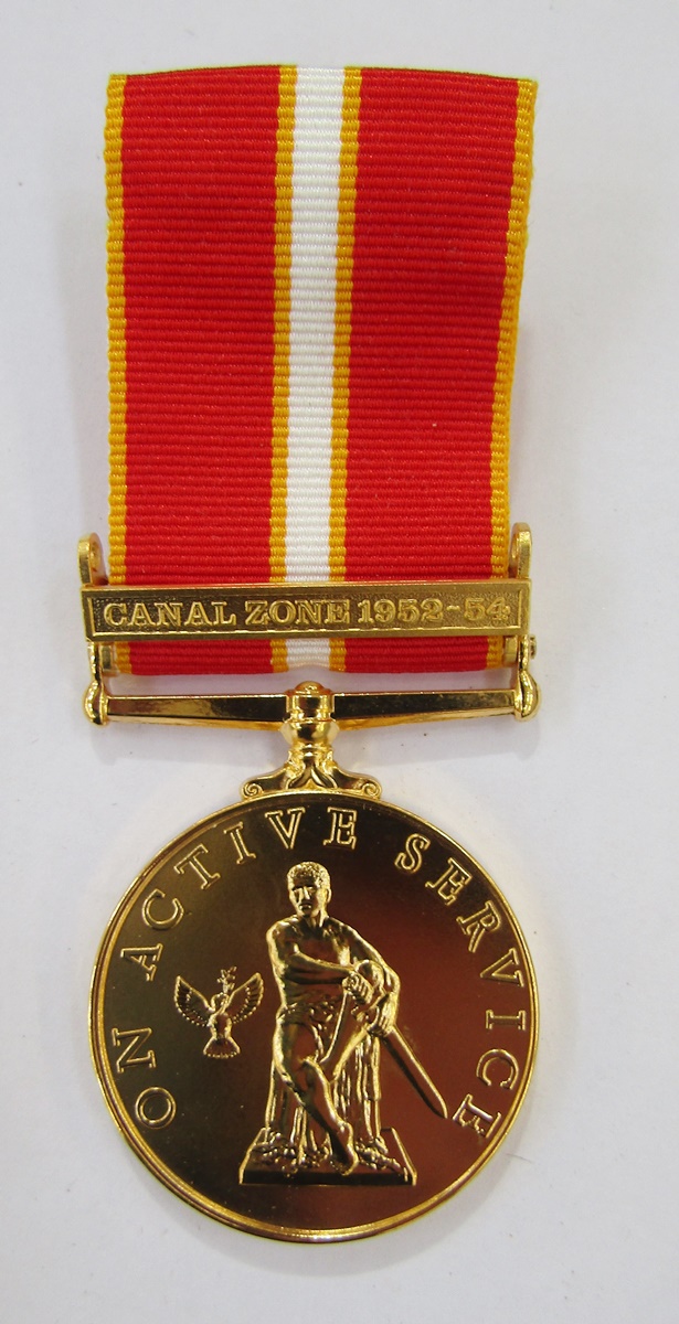 Elizabeth II General Service Medal with canal zone clasp named to "AC2.G.S.Gregory (2555987) RAF", - Image 7 of 8