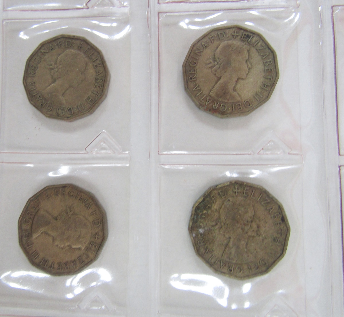 Collectors folder of English coinage, sixpences including William III 1697, William and Mary 4d - Image 7 of 15