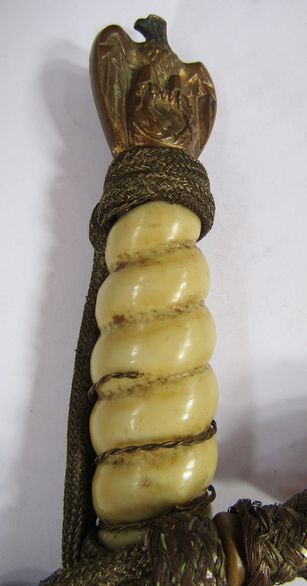 WWII German Navy (Kriegsmarine) officer's dress dagger, made by Eickhorn Solingen with squirrel - Image 4 of 12