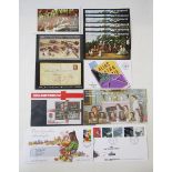 GB stamps: With decimal face value c£400 included, 3 stock-books, 2 catalogues, prestige booklets