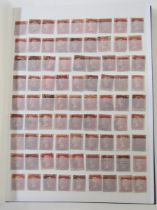 GB stamps: Black stockbook of c 100 QV 1d reds plus pack of various QEII purposed covers and mint