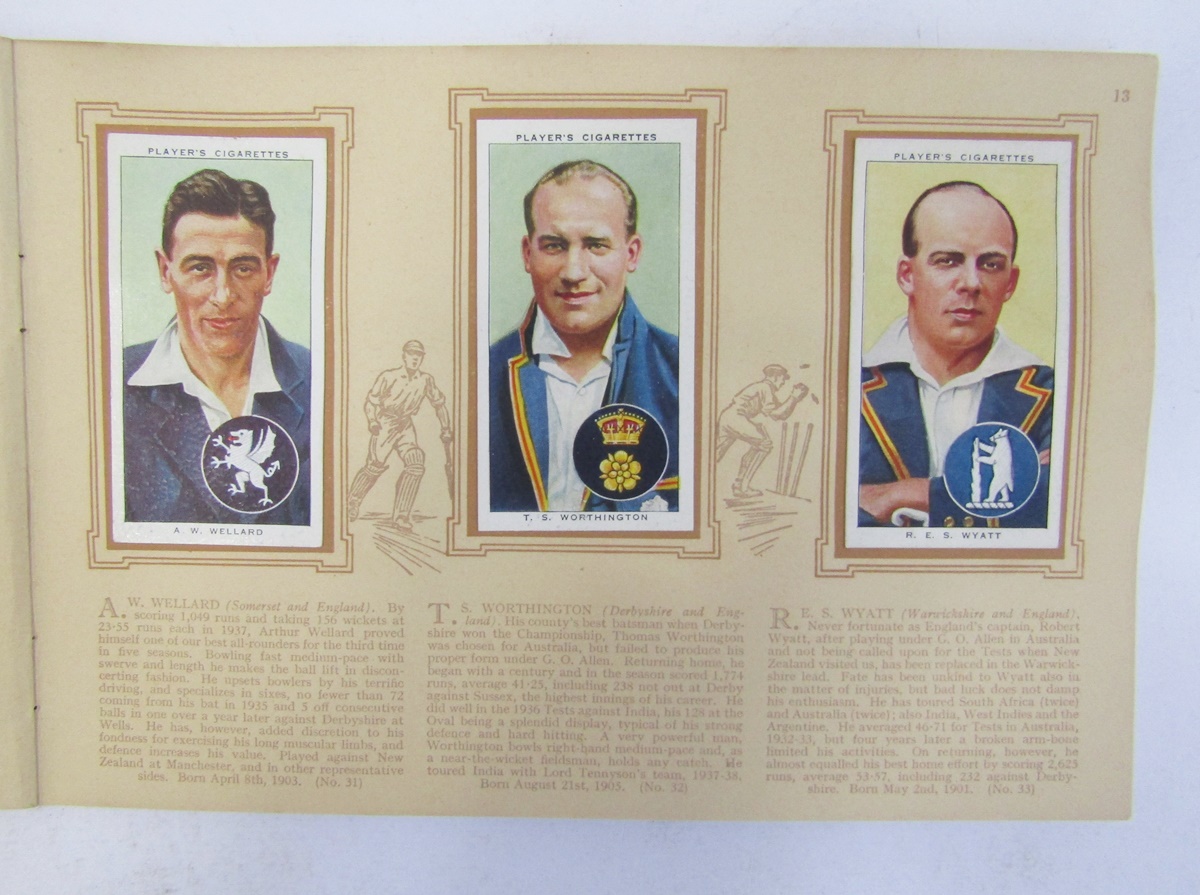 Selection of cigarette and tea card albums including John Player & Sons Cricketers 1938, PG Tips - Bild 5 aus 9