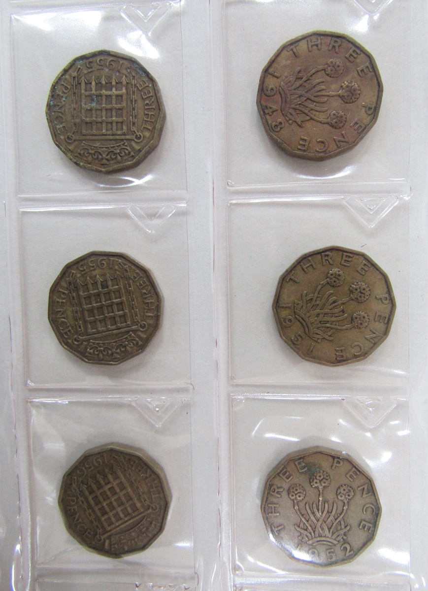 Collectors folder of English coinage, sixpences including William III 1697, William and Mary 4d - Image 6 of 15