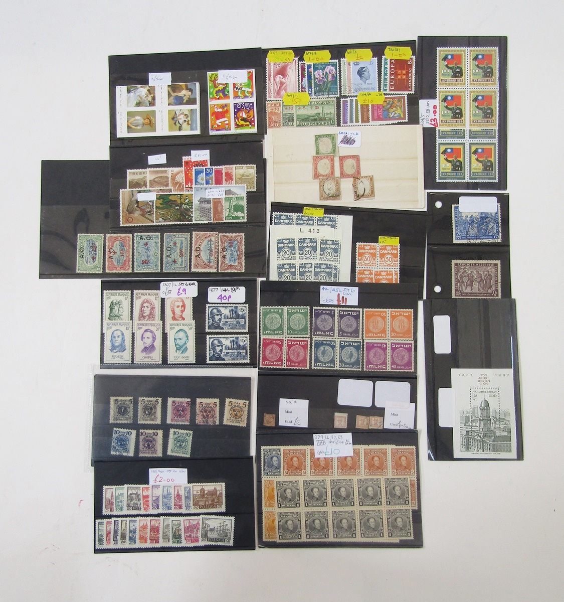 World stamps: Box of ex-dealer stock remainders on stock-cards, much mint including unmounted, - Image 2 of 3