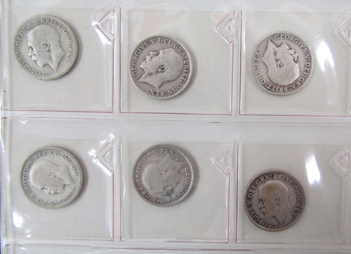 Collectors folder of English coinage, sixpences including William III 1697, William and Mary 4d - Image 3 of 15