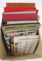 GB & World stamps: Box of 6 albums and 2 stock-books of mostly used definitives and commemoratives