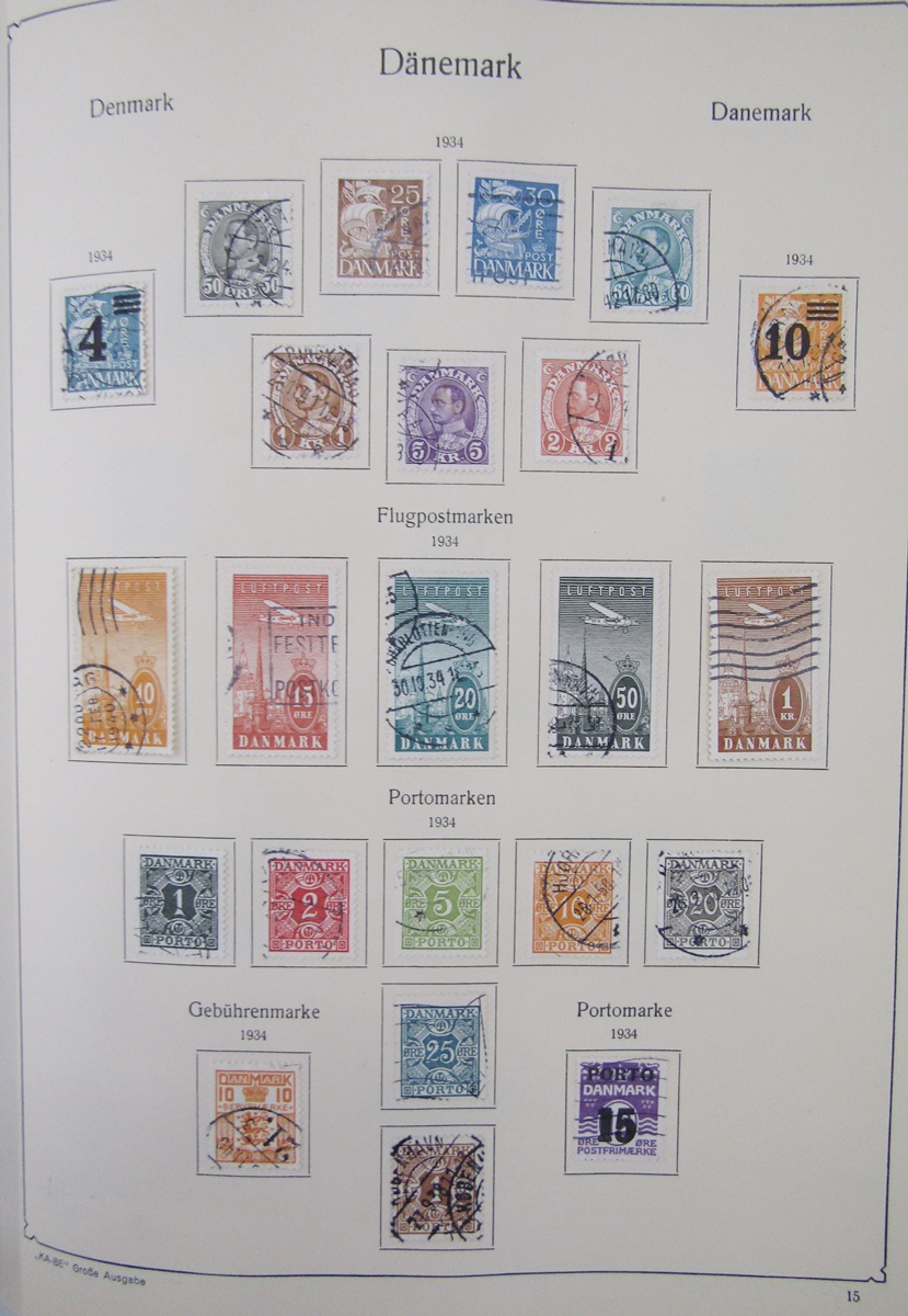 Stamps of Denmark: Green album and large stock-book of definitives, commemoratives, official, - Image 10 of 15