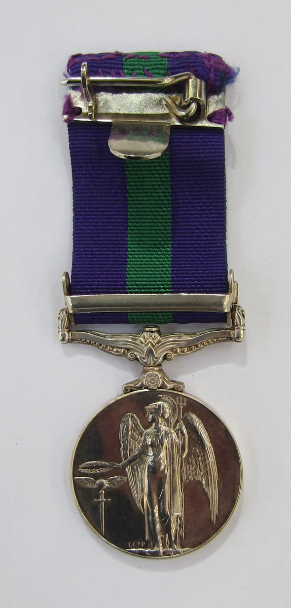 Elizabeth II General Service Medal with canal zone clasp named to "AC2.G.S.Gregory (2555987) RAF", - Image 2 of 8