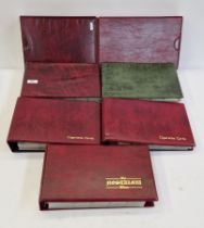 Seven ring binder albums of cigarette cards to include Edwards, Ringer & Bigg Musical Instruments