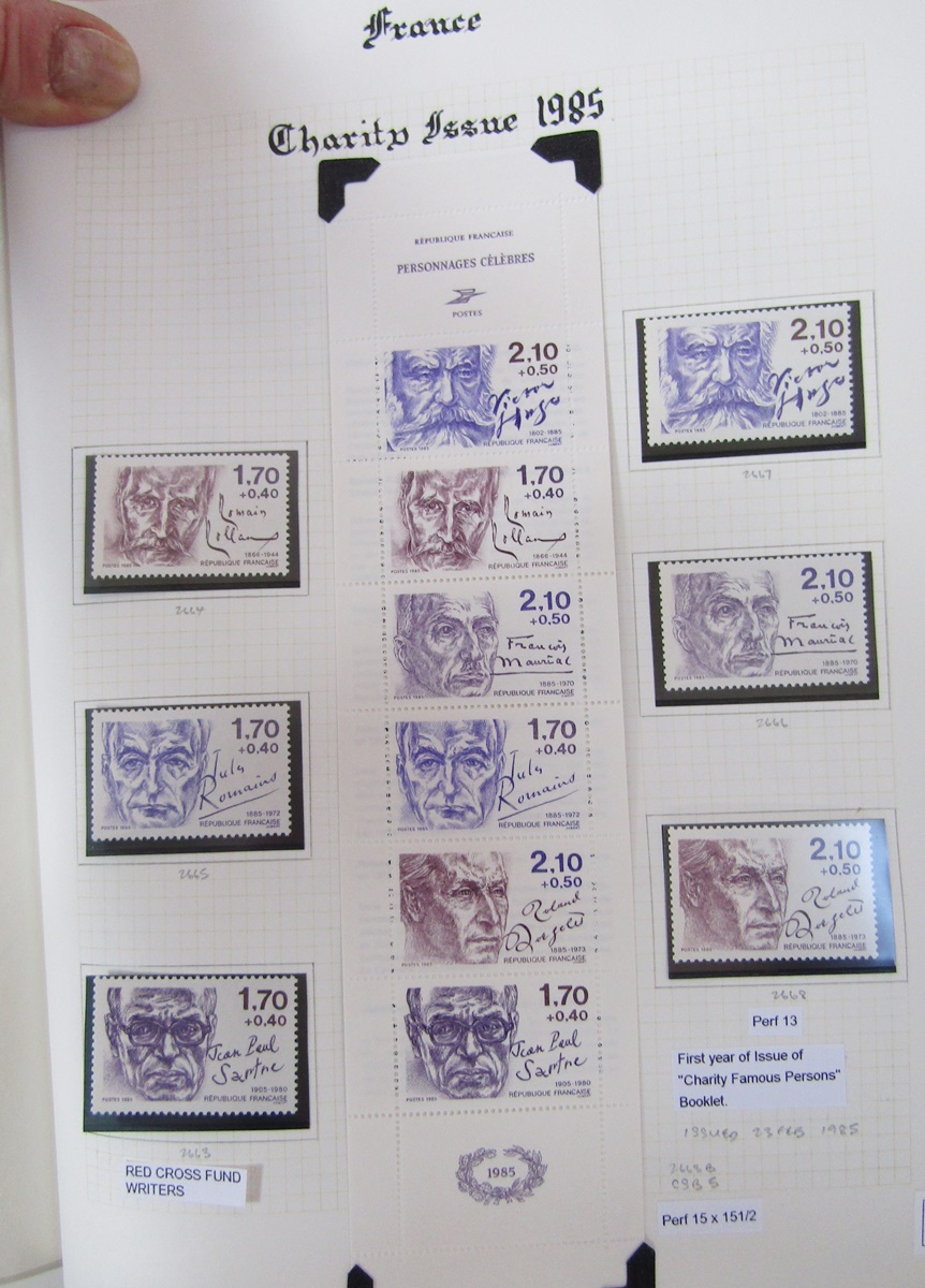 Stamps of France: Box of 4 albums of definitive, commemorative, Red Cross, Counseil de Europe, - Bild 5 aus 10