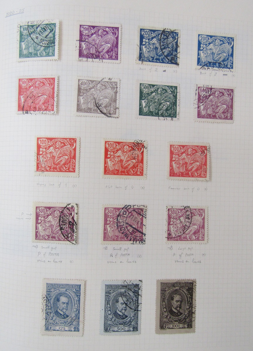 Czechoslovakia stamps: 5 albums, stock sheet and packets of various issues from first one 1918 on. - Image 10 of 13