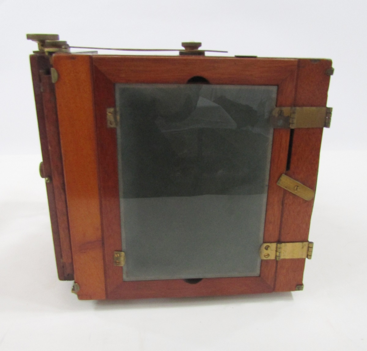 Late 19th/early 20th century Thornton Pickard Amber half plate mahogany cased field camera, patent - Image 7 of 9