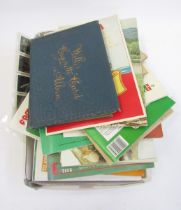 Selection of cigarette and tea card albums including John Player & Sons Cricketers 1938, PG Tips