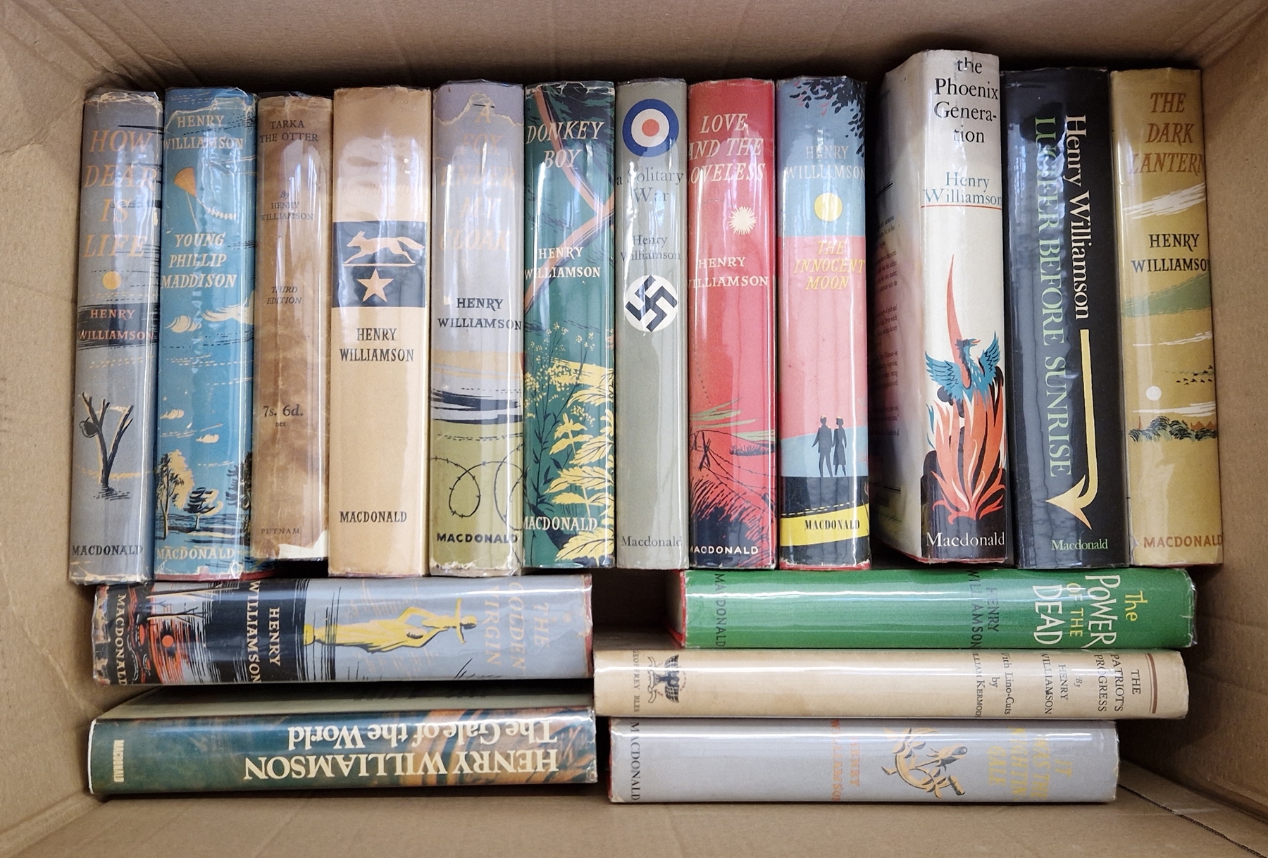 Williamson, Henry  - various first editions published by MacDonald, with dust wrappers to include "