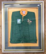 South Africa rugby interest; collection of rugby related collectables, to include South Africa RWC