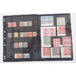 Australian stamps: Five stock-sheets of mint issues, a few QV states, some unmounted. Definitives,