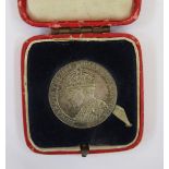 Silver Edward VIII coronation medal, proposed coronation of Edward VIII, Edward facing left, rev,