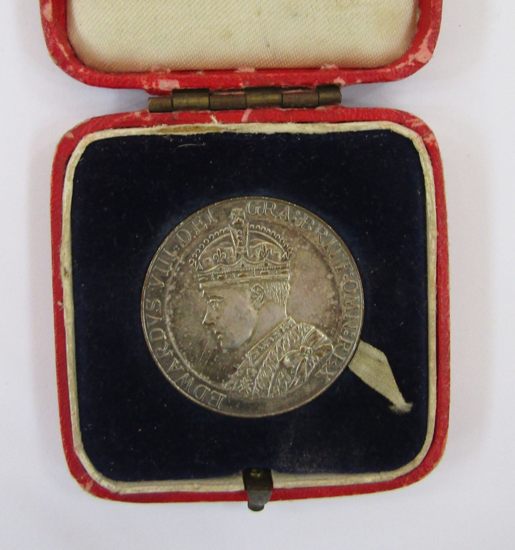 Silver Edward VIII coronation medal, proposed coronation of Edward VIII, Edward facing left, rev,