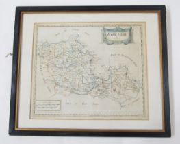 Map of Herefordshire by Robert Morden, handcoloured, 36cm x 41cm, 'Barkshire' by Robert Morden