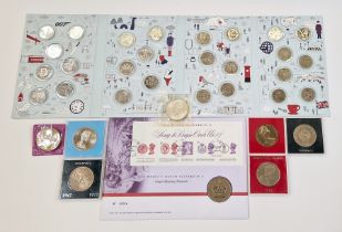 Collection of coins and commemoratives to include 10p A-Z Complete Collection, Mexico silver 1968