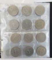 Collection of commemorative crowns and currency coins, collection consists of 12 crowns,