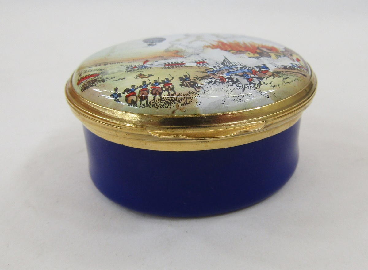 Five Crummles handpainted enamel boxes to include limited edition 1985 children in the snow, the Old - Bild 5 aus 10