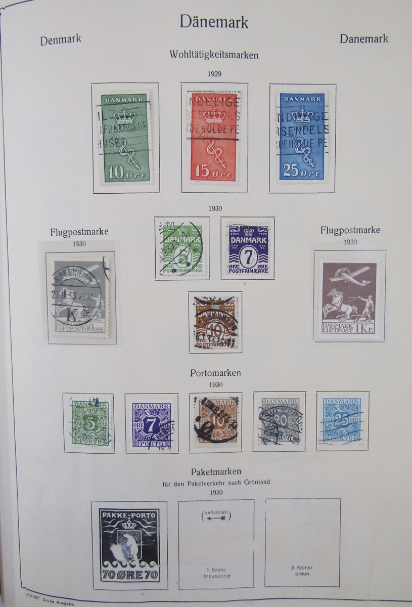 Stamps of Denmark: Green album and large stock-book of definitives, commemoratives, official, - Image 9 of 15