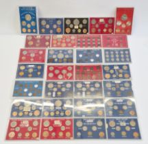 United Kingdom specimen sets (21) consisting of the following years 1953-1955, 1965 (2), one set