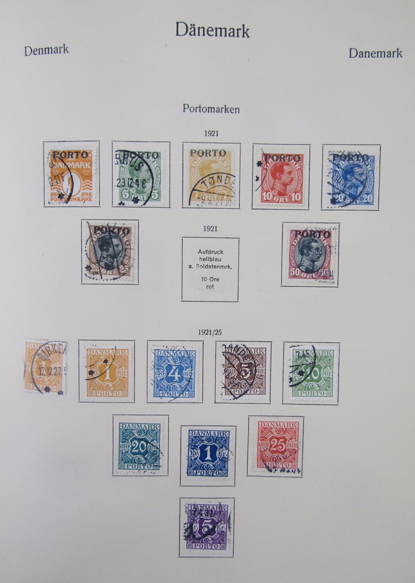 Stamps of Denmark: Green album and large stock-book of definitives, commemoratives, official, - Image 6 of 15