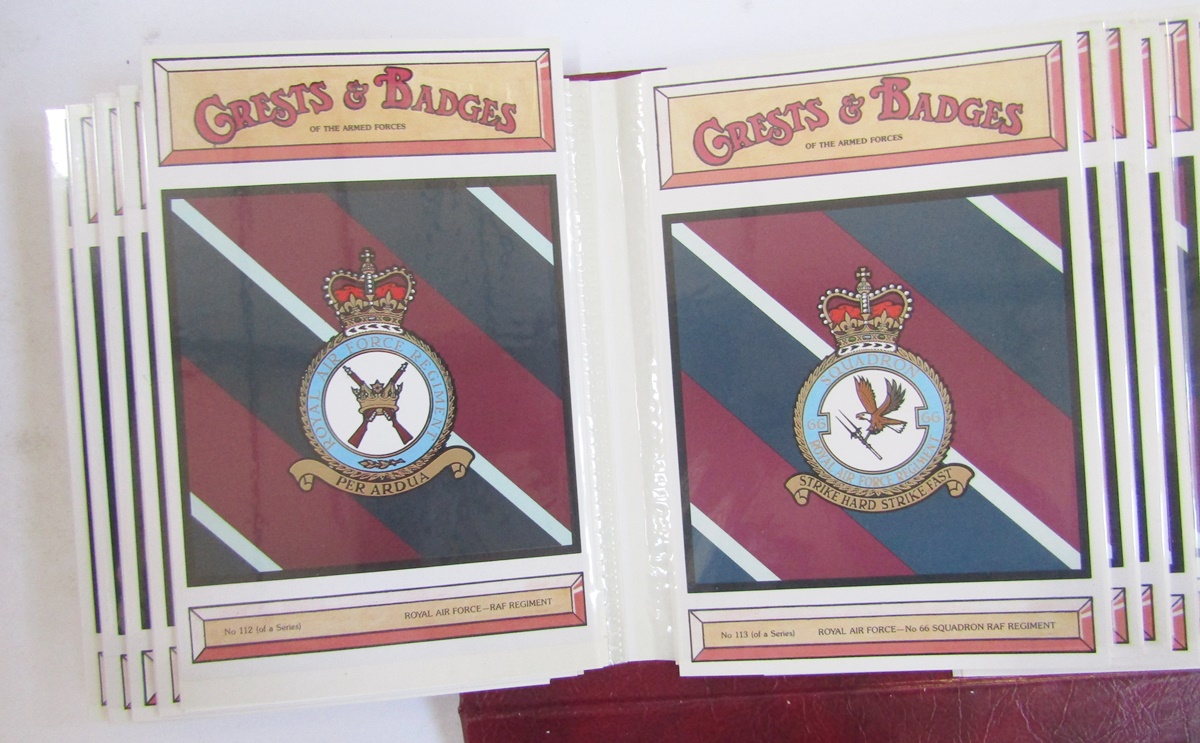 Large quantity of postcards including RAF Army Crests, etc, all in albums - Image 5 of 10