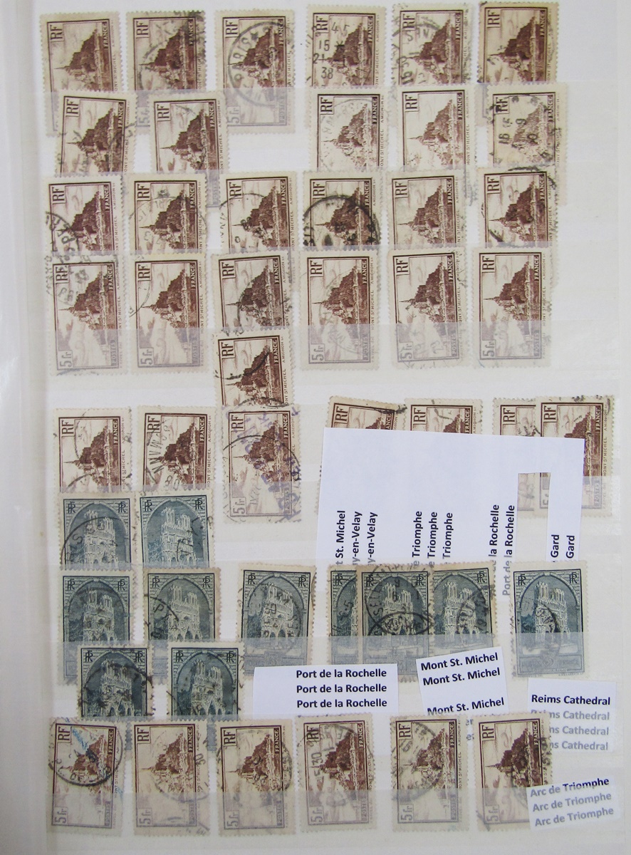 Stamps of France: Five large stockbooks of used “Sower” and other definitives plus commemoratives/ - Bild 3 aus 8