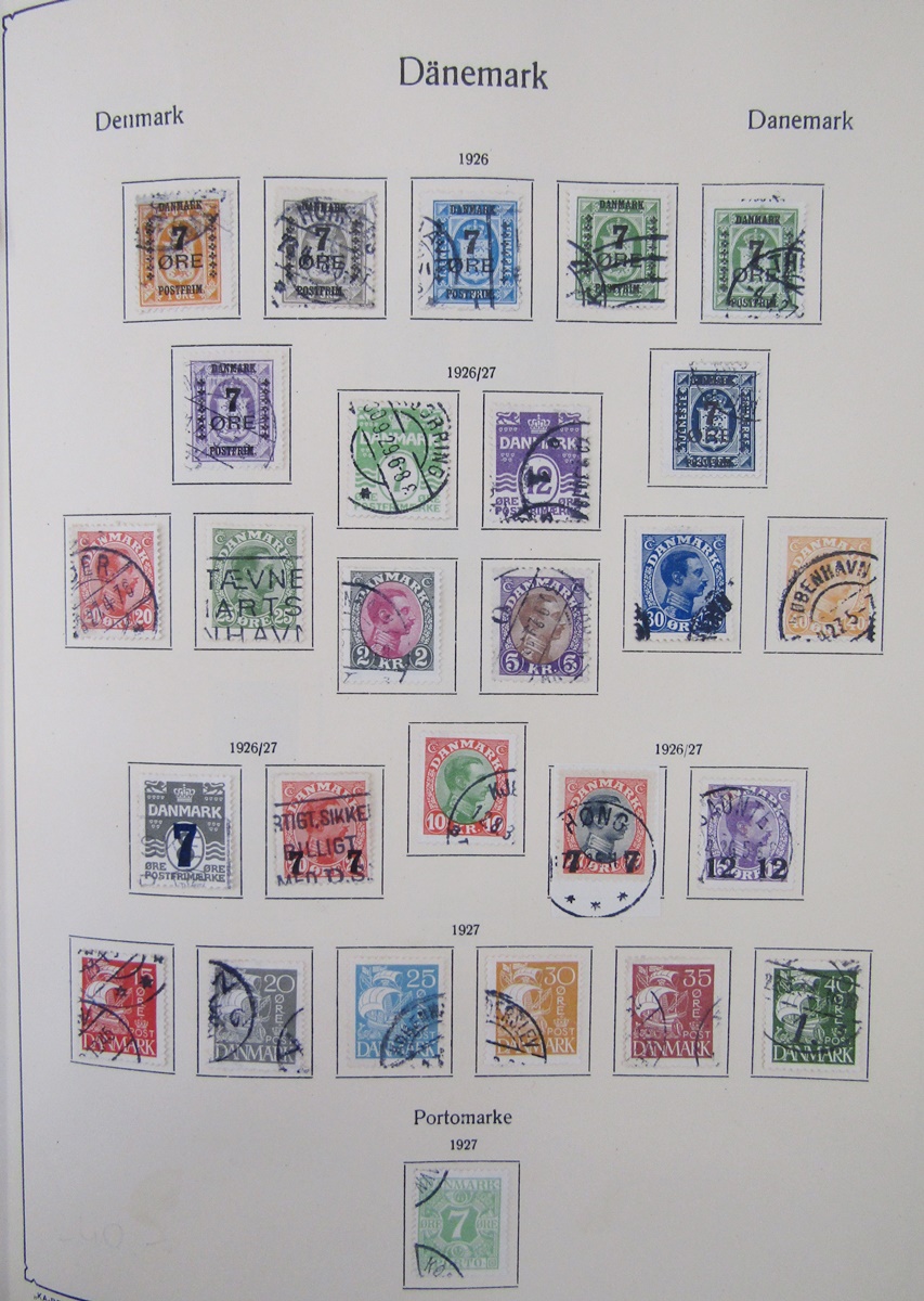 Stamps of Denmark: Green album and large stock-book of definitives, commemoratives, official, - Image 8 of 15