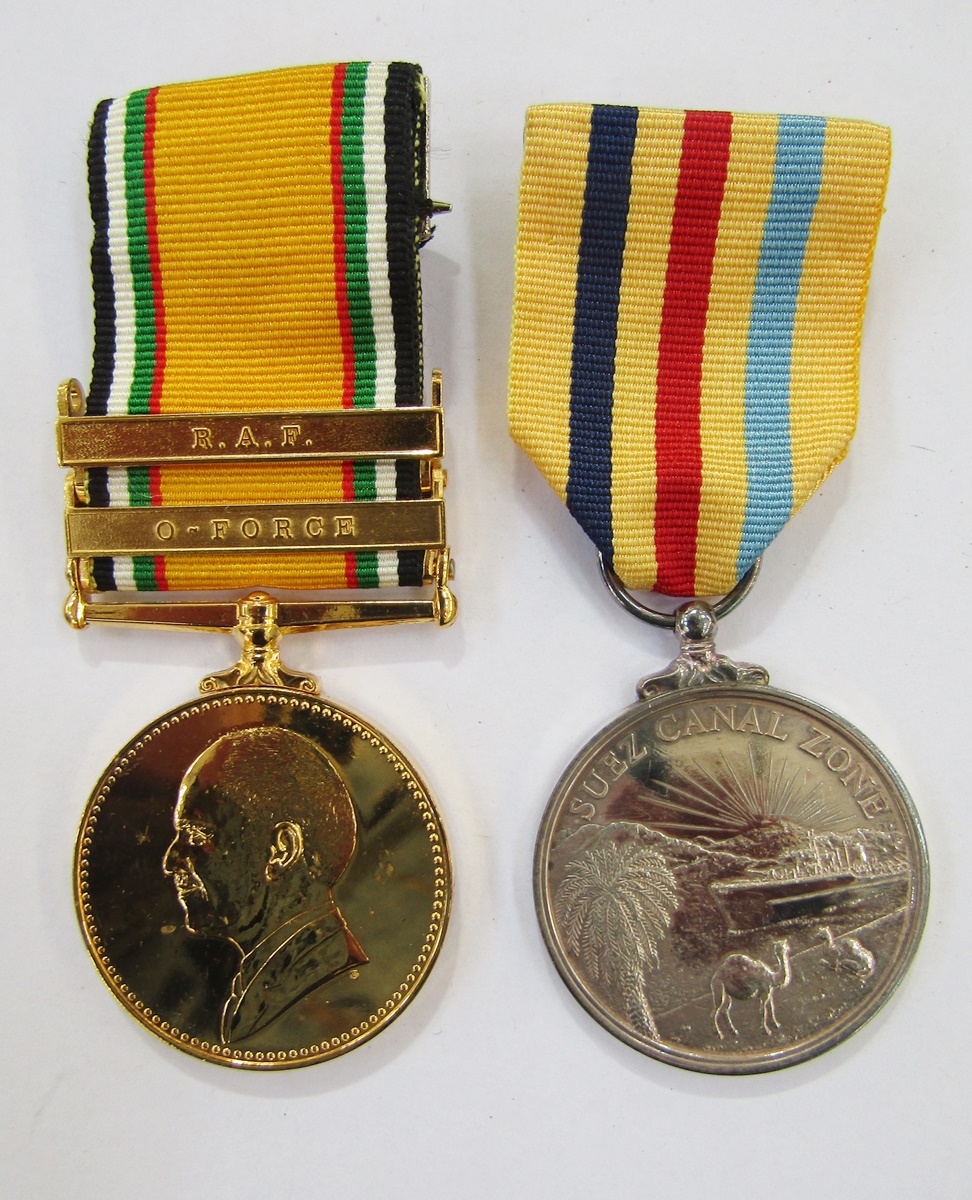 Elizabeth II General Service Medal with canal zone clasp named to "AC2.G.S.Gregory (2555987) RAF", - Image 6 of 8
