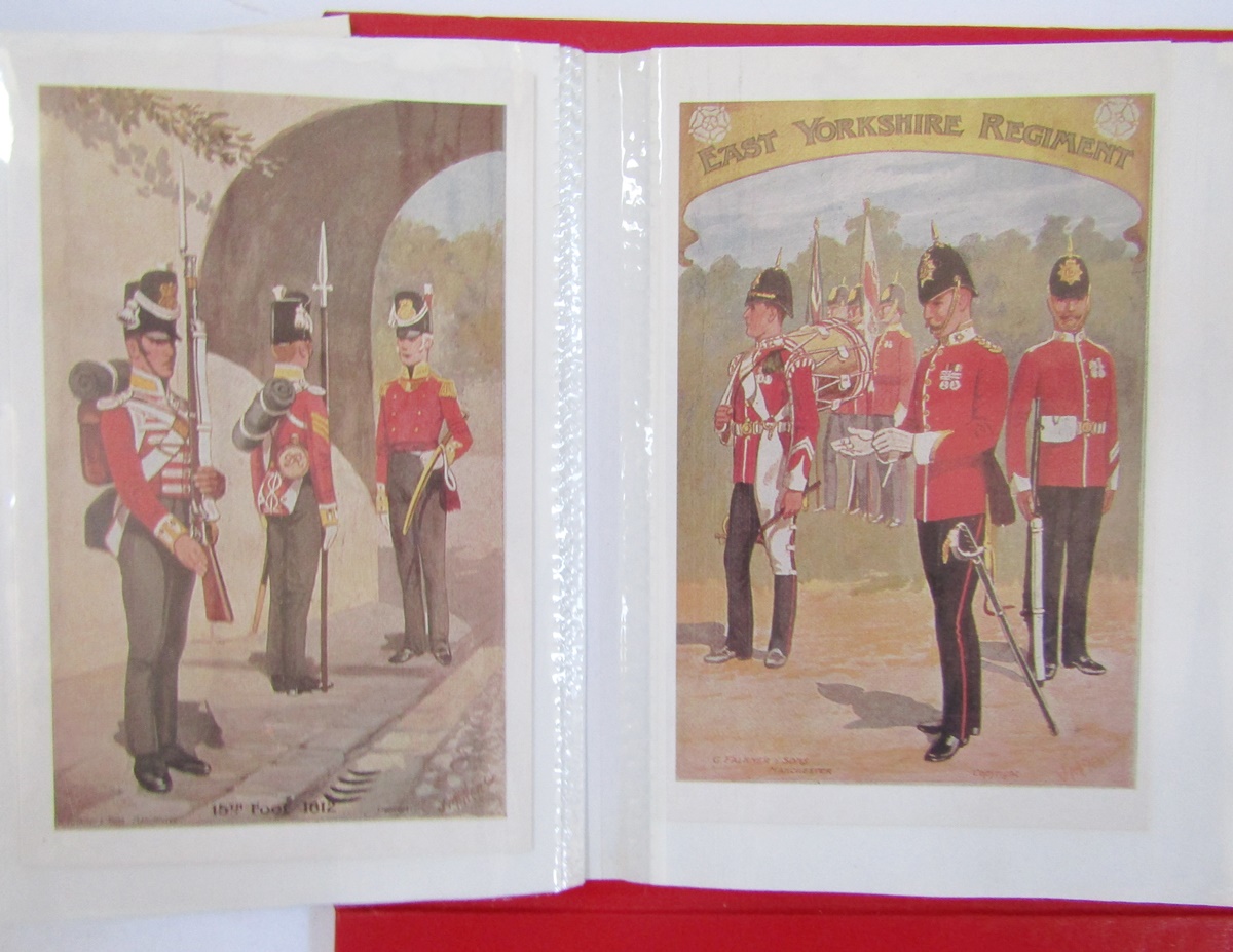 Large quantity of postcards including RAF Army Crests, etc, all in albums - Image 7 of 10