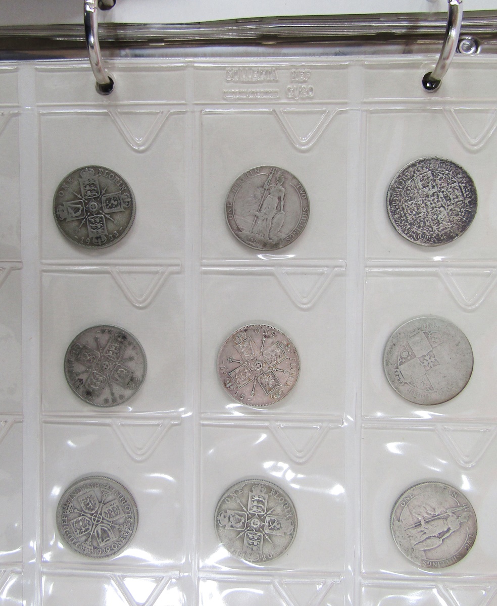 Collectors folder of English coinage, sixpences including William III 1697, William and Mary 4d - Image 8 of 15