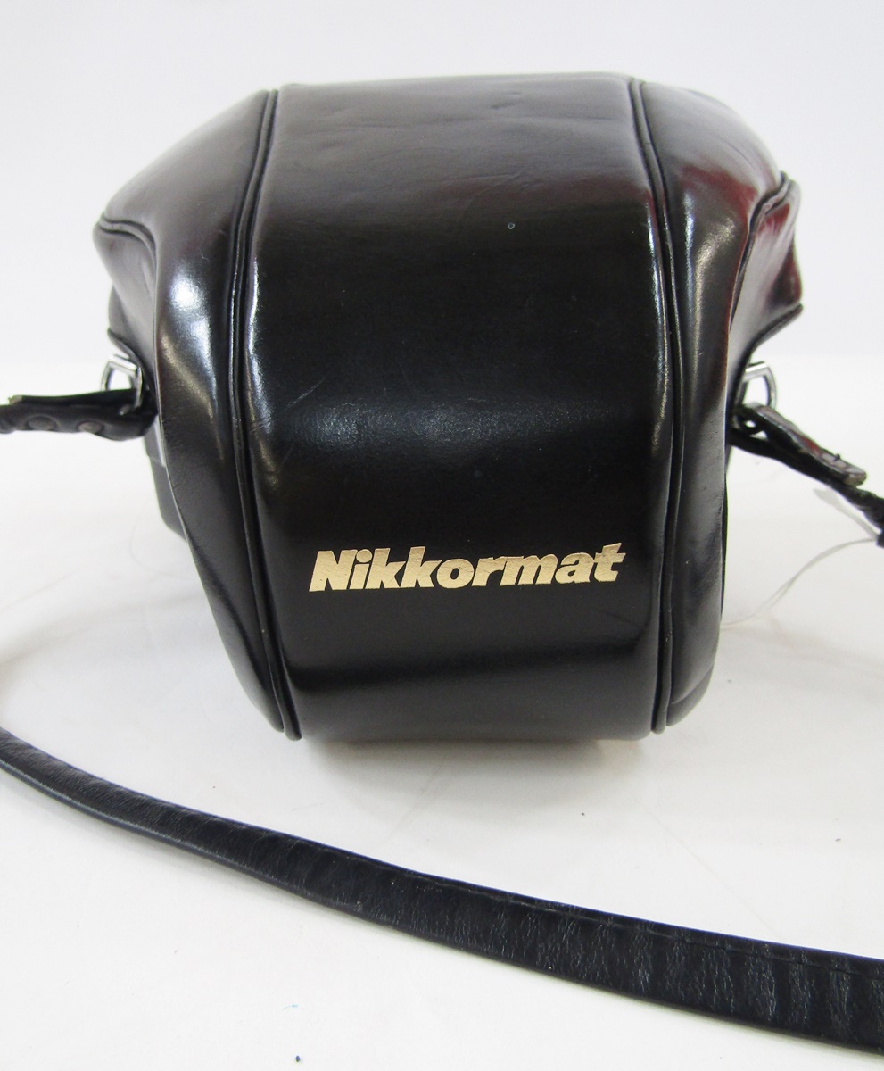 Nikon Nikkormat SLR camera, serial number 4623303, with Nikkor 50mm 1:2 lens, 3241038, in original