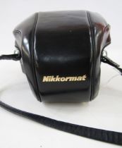 Nikon Nikkormat SLR camera, serial number 4623303, with Nikkor 50mm 1:2 lens, 3241038, in original