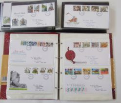 GB & world stamps: large boxed accumulation of 6 folders/albums including collections of purposed