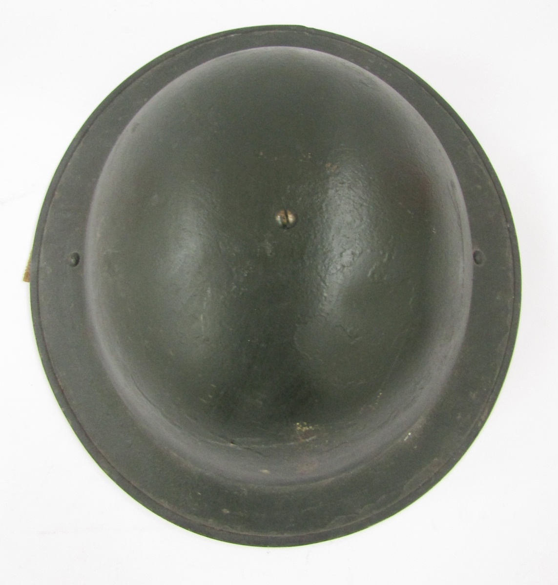 WWI British Army Brodie helmet mark 2, stone cannonball and iron spearhead. - Bild 2 aus 10