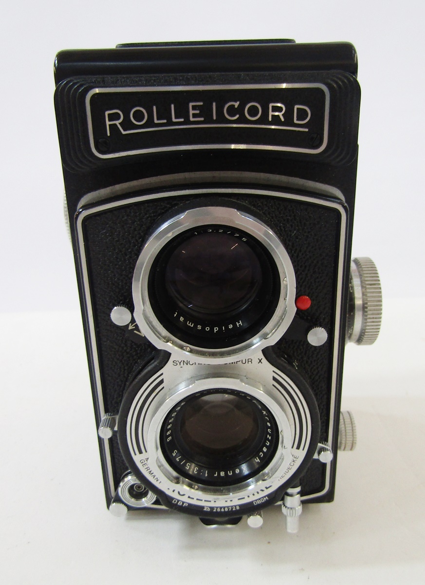 Rollei Rolliecord Rollei-werke medium format TLR camera, serial number 2648728, with a Schneider-