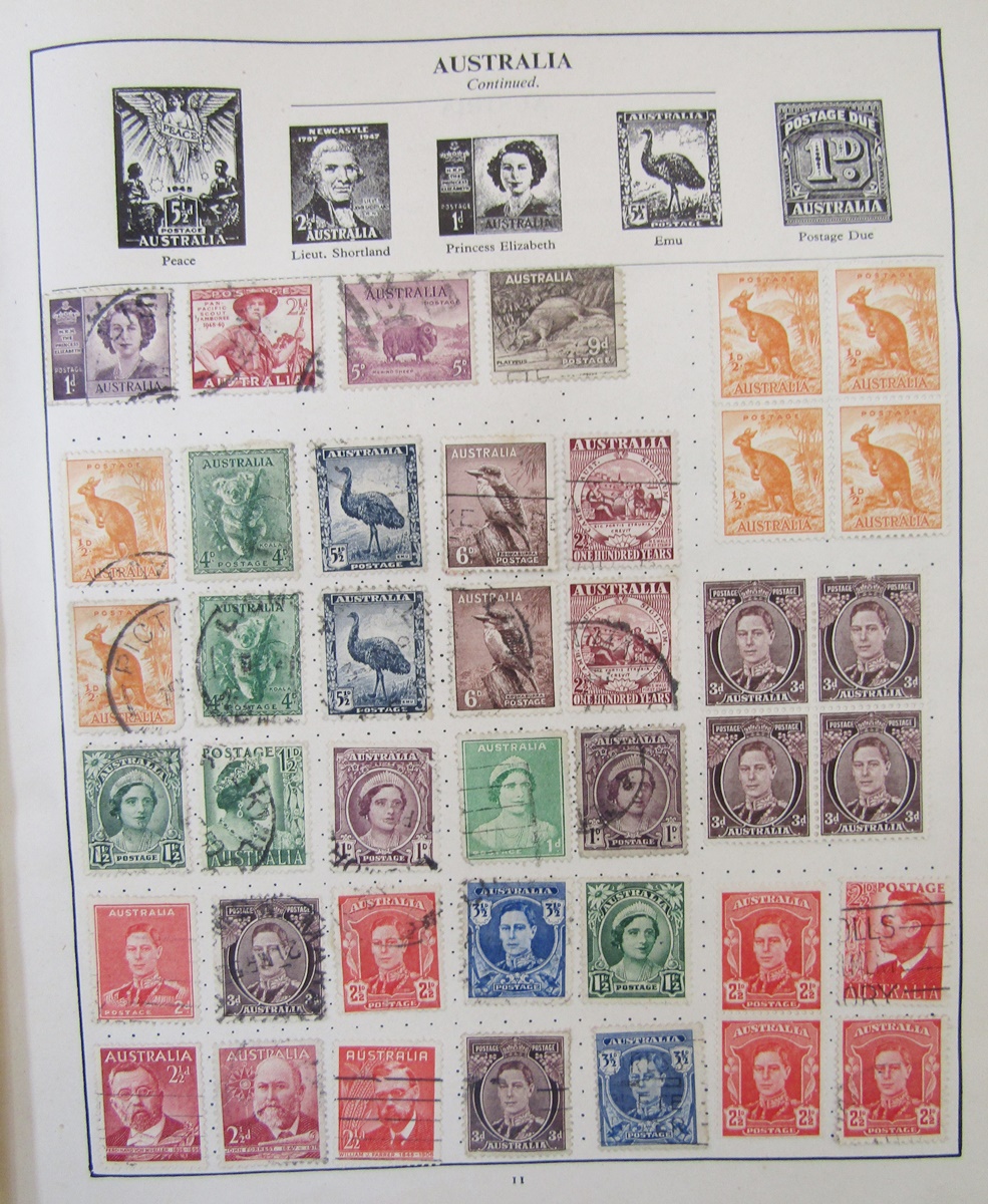 World stamps: Triumph and Strand albums (2), about 580 total pages, many of which well filled - - Bild 2 aus 9