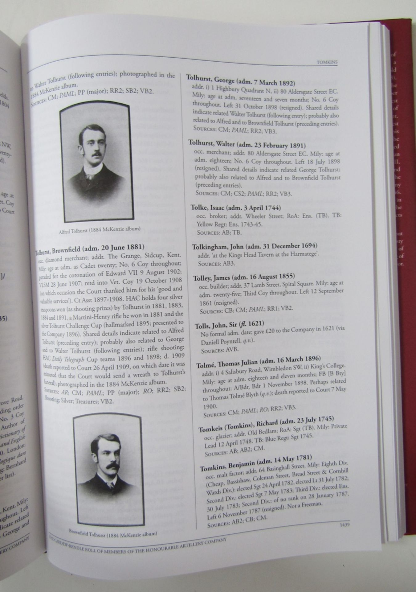Bennett, Kirsty "The Cardew-Rendle Roll: A Biographical Directory of The Honourable Artillery - Image 18 of 23