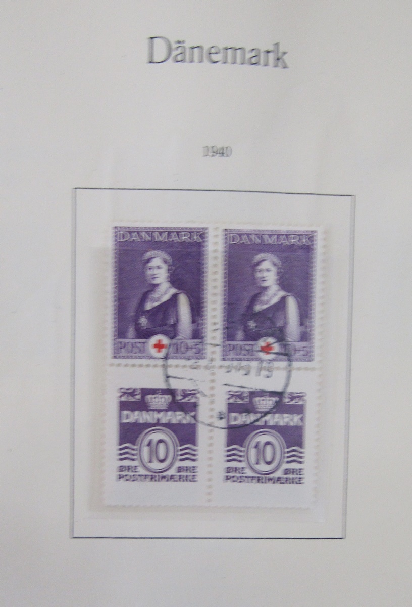 Stamps of Denmark: Green album and large stock-book of definitives, commemoratives, official, - Image 11 of 15
