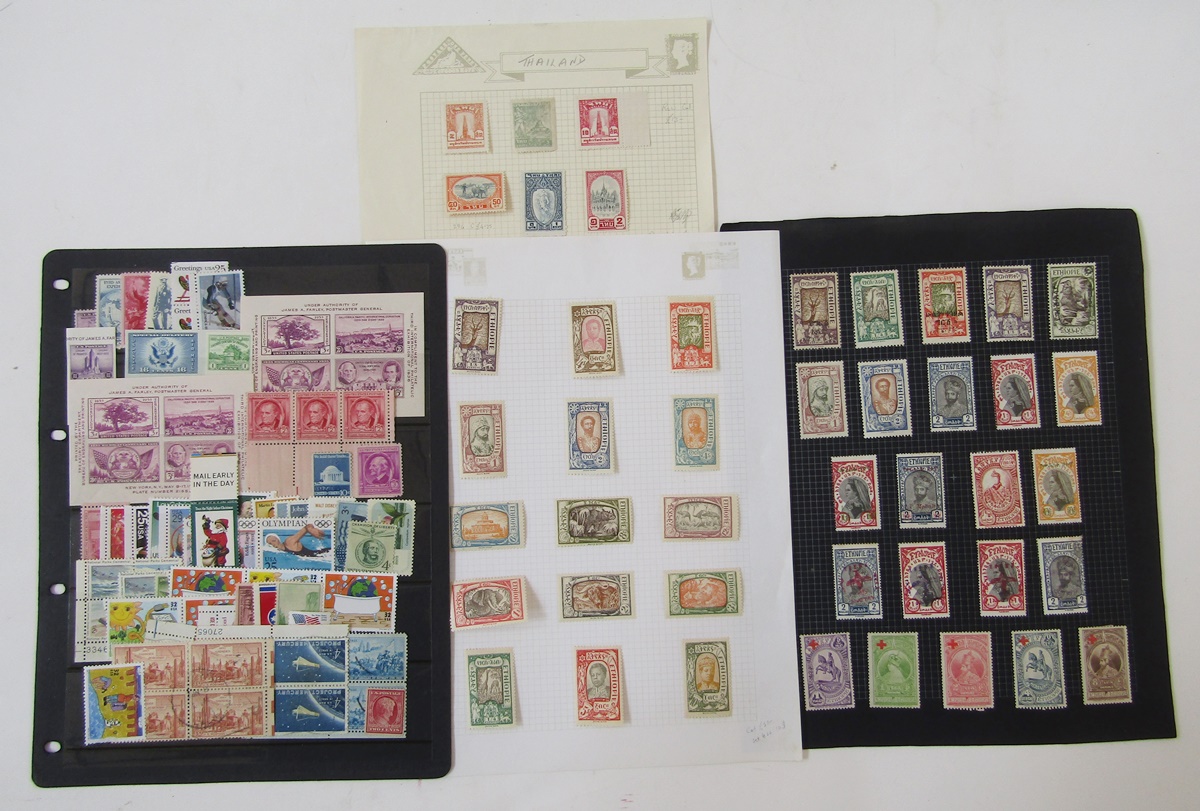 World stamps: Various album pages, stock cards and covers of mint/used definitives & - Image 3 of 4